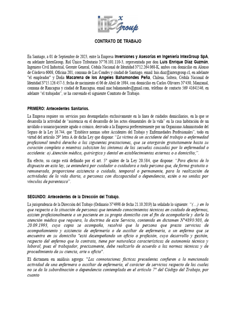 Contrato de Trabajo ISL DOM RO Firmado Macarena Bahamondes780 ...