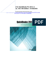 Solution Manual For Quickbooks Pro 2013 A Complete Course 14 e 14th Edition 0133023354