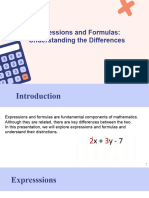 Expressions and Formulaes - Understanding Differences