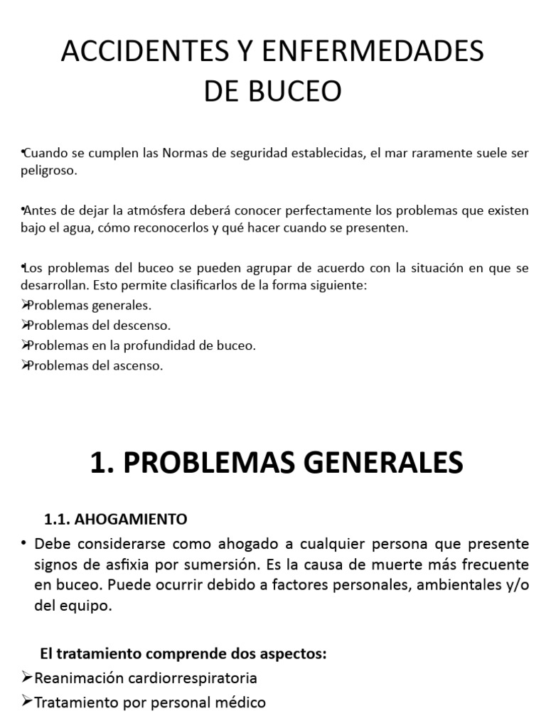 Accidentes y Enfermedades de Buceo | PDF | Buceo bajo el agua | Oído