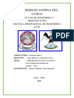 Identificación de Tipos de Concreto en La Ciudad Universitaria de Larapa - UAC