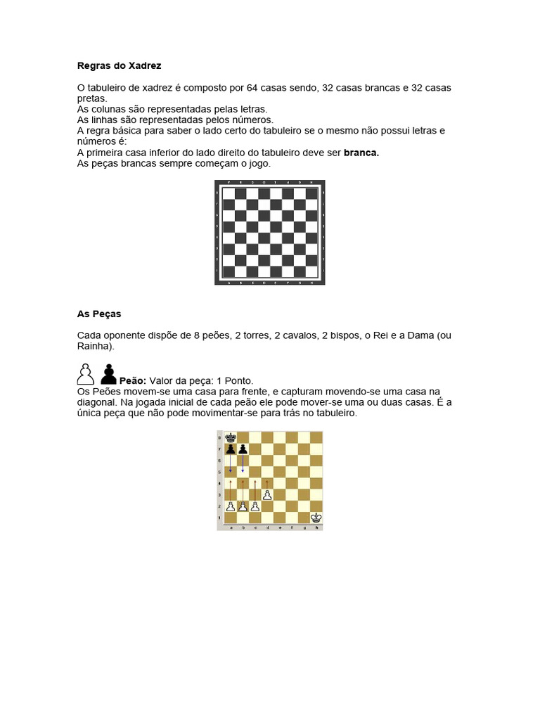 Exercícios de Xadrez  Peças de xadrez, Peças do xadrez, Tabuleiro de xadrez