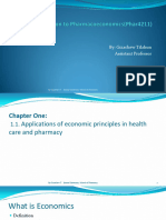 Introduction To Pharmacoeconomics (Phar 4211)