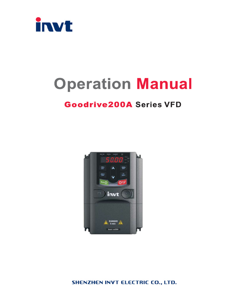 INVT Goodrive200A Series Inverter V2.4 p1 PDF Power Supply