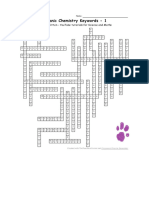 Organic Chemistry Keywords - 1. Crossword Answers.