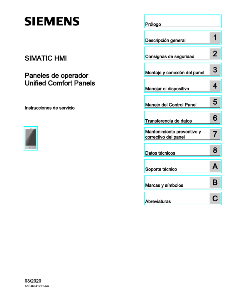 Hmi Unified Comfort Panels Operating Instructions esES es-ES | PDF ...