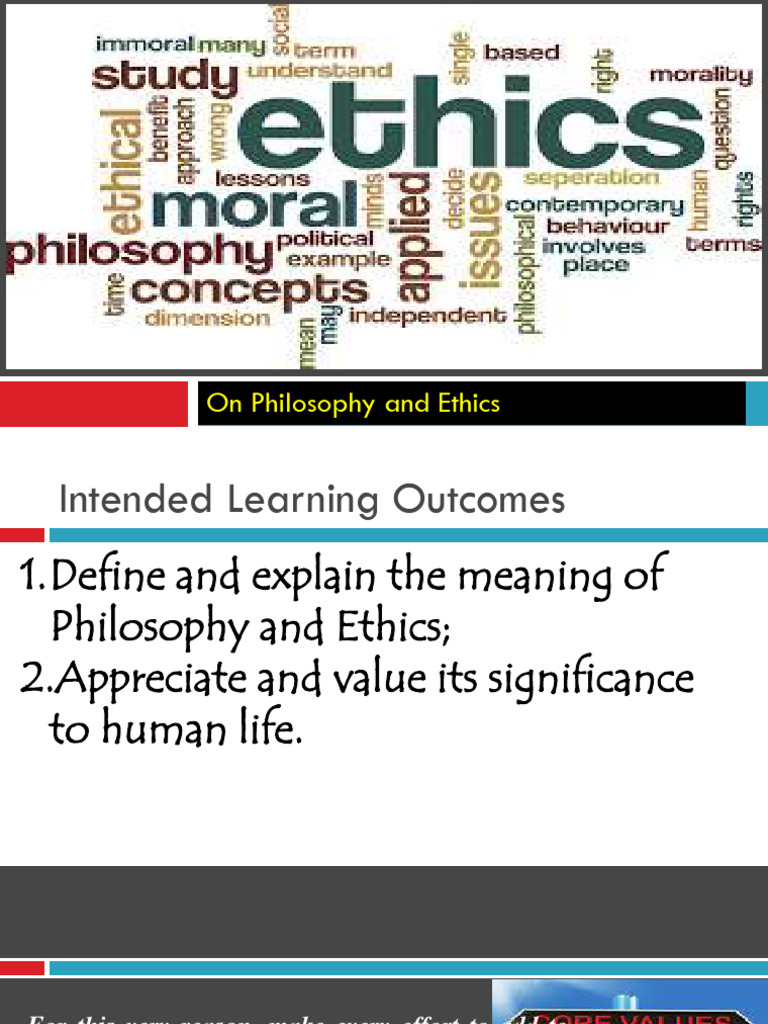Philosophy and Ethics Overview | PDF | Morality | Reason