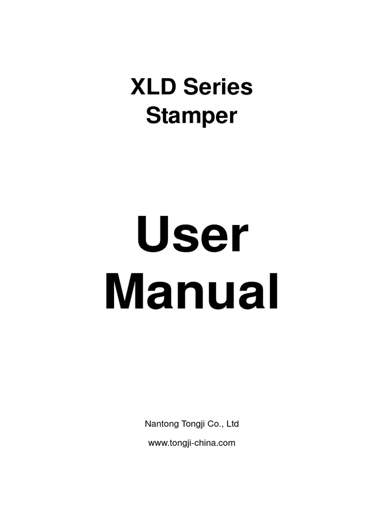輸入盤LP：MANUAL SCAN 1(マニュアル・スキャン) MODS XLD Series Stamper User Manual | PDF | Crane (Machine) | Fee