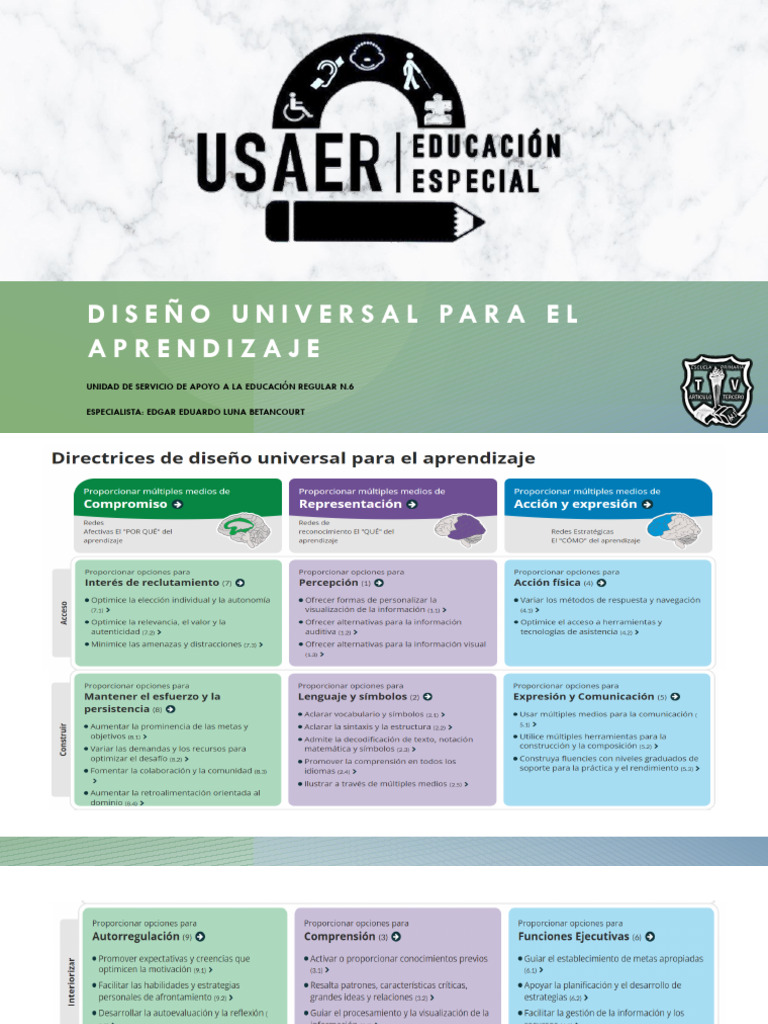 ORIENTACION Diseño Universal para El Aprendizaje | Descargar gratis PDF ...