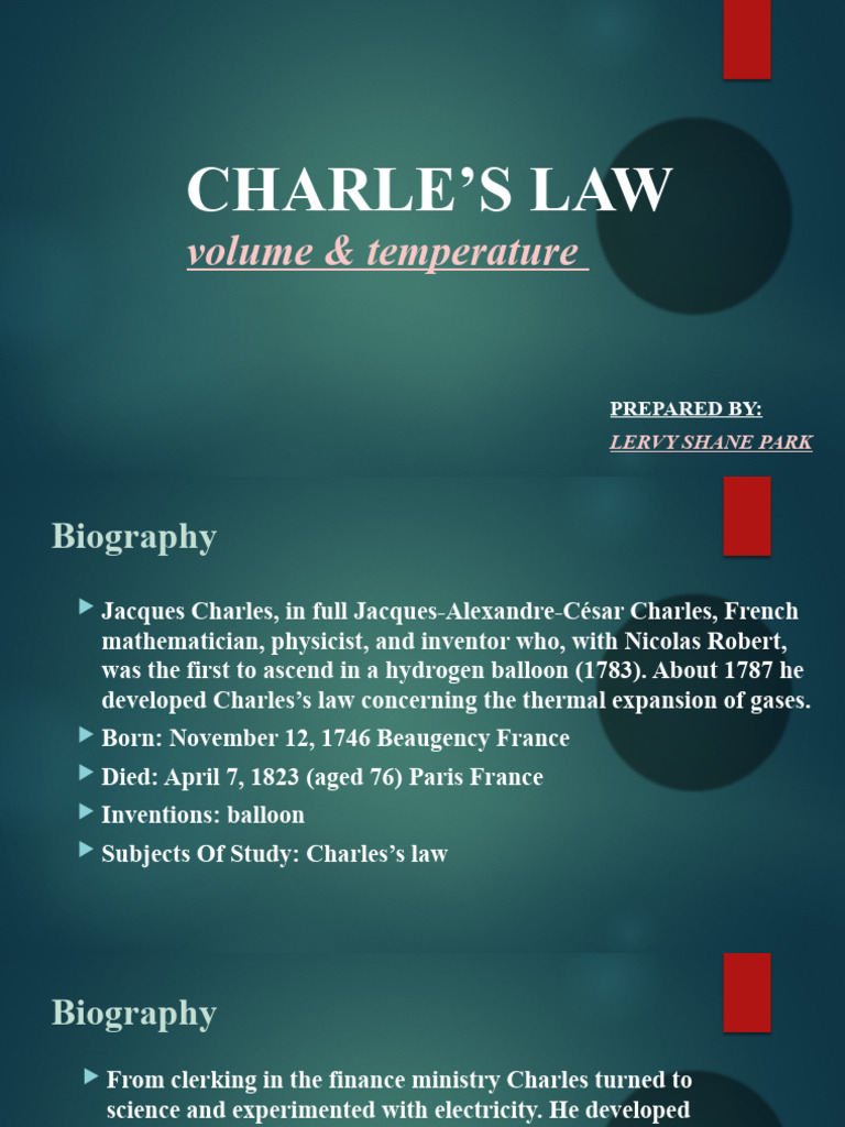 Charles Law | PDF | Temperature | Gases