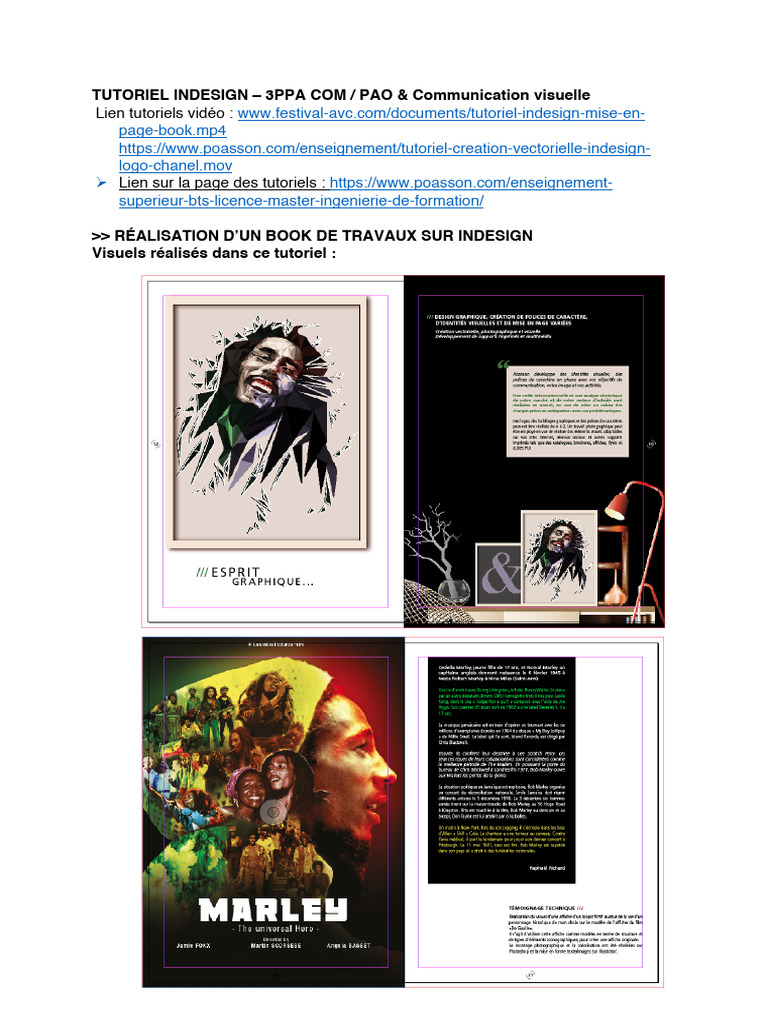 Tutoriel InDesign : Création de Book | PDF | Typographie | Cercle