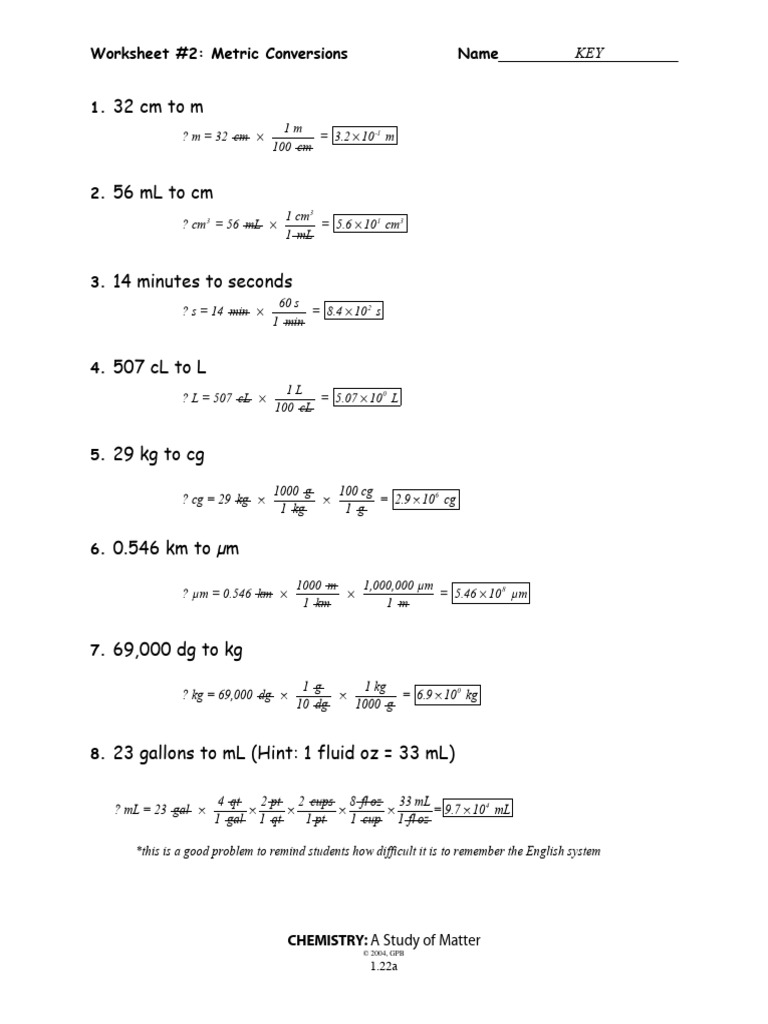 Metric Converisons 2 | PDF