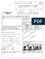 3 Série - Avaliação 1 Unidade - Química