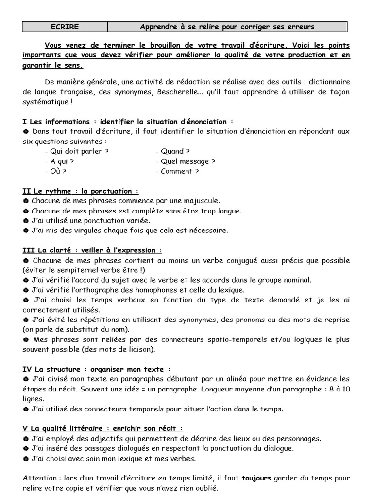 Corriger son texte efficacement | PDF