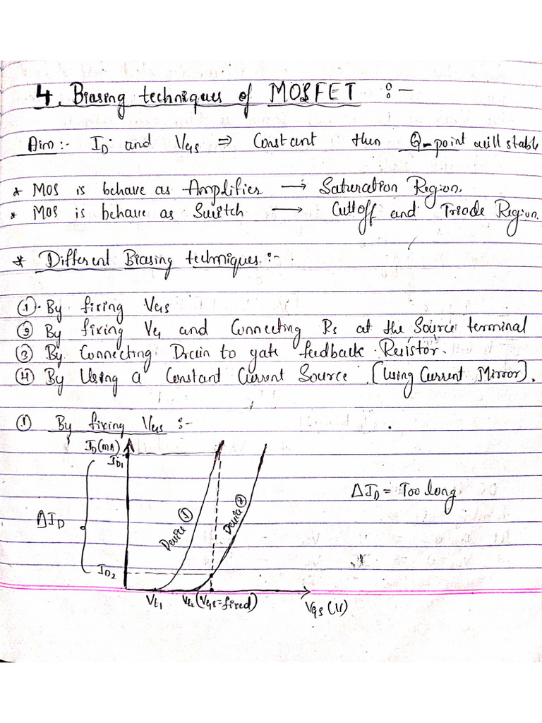 4 Biasing Techniques of Mosfet PDF