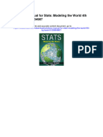 Solutions Manual For Stats Modeling The World 4th by Bock 0133864987