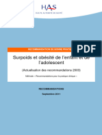 Recommandation Obesite Enfant Et Adolescent