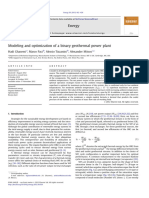 7 Modeling and Optimization of A Binary Geothermal Power Plant