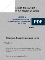 UNIDAD 5 Estudio Geométrico de Las Herramientas de Corte para Arranque de Viruta PDF