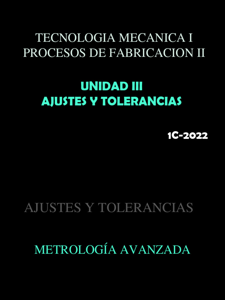 Ajustes y Tolerancias en Metrología | PDF | Tolerancia de ingeniería ...
