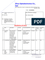 Huazhou Optoelectronics Co., Limited: Profroma Invoice