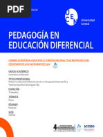 Plan de Estudios Licenciatura en Educación Especial | PDF | Pedagogía ...