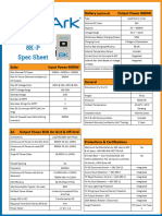 Sol-Ark 8K-P Spec Sheet: Battery Output Power 8000W