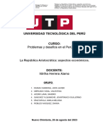 La República Aristocrática - Aspectos Económicos