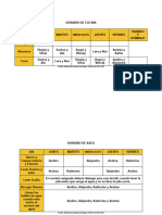 Horarios Septiembre