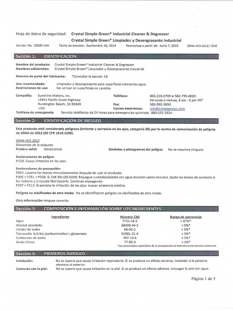 Crystal Simple Green | PDF