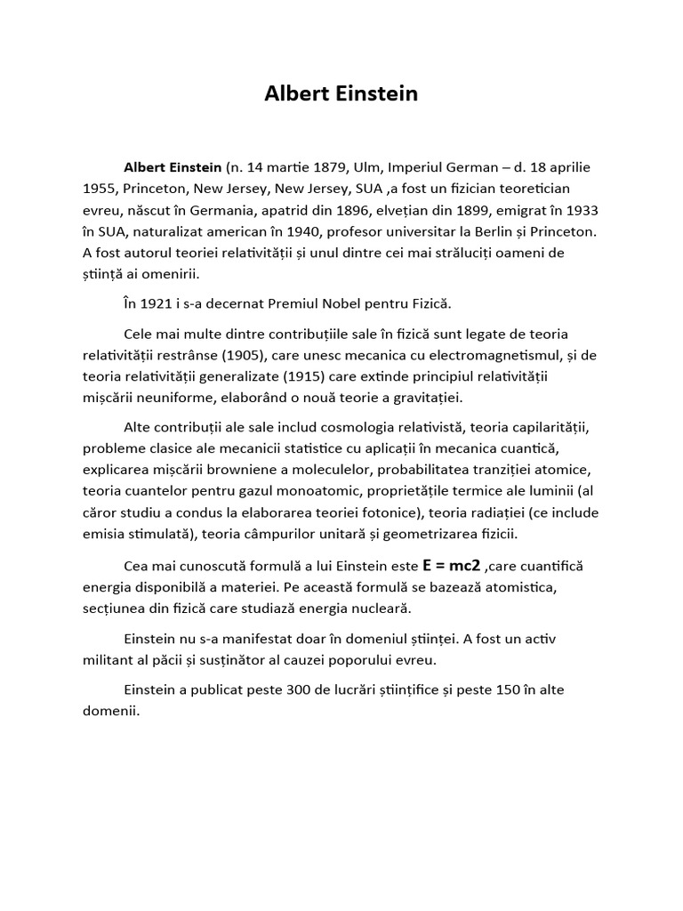 Albert Einstein | PDF