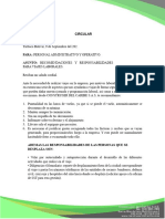 Comunicado - Responsabilidades de Las Personas Que Se Desplaza