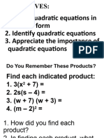 Illustrate Quadratic Equation