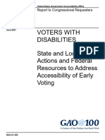 State and Local Actions and Federal Resources To Address Accessibility of Early Voting