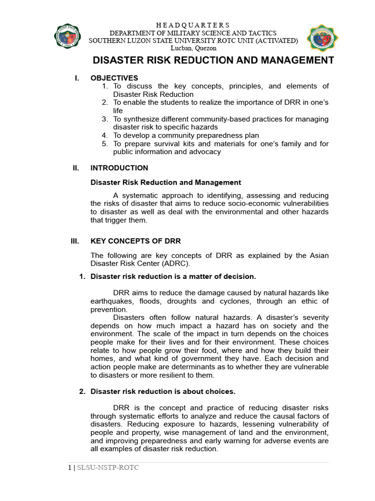 Community-Based Disaster Risk Management | PDF | Disaster Risk ...