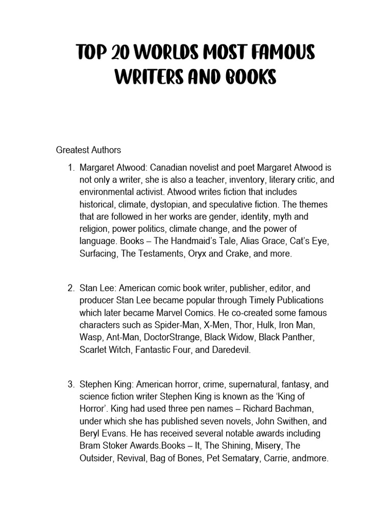 top-20-worlds-most-famous-writers-and-books-investigacion-pdf