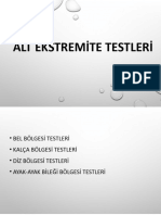 Alt Ekstremite Testleri