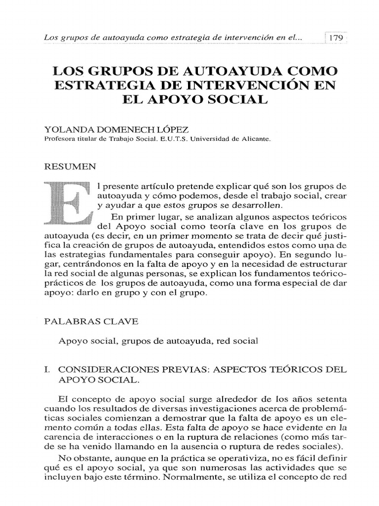 Modelo de Autoayuda | PDF | Desarrollo personal | Apoyo social