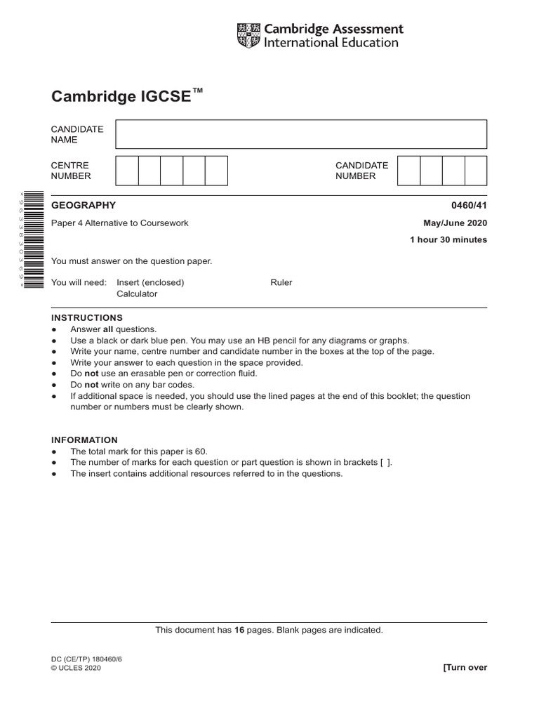 Cambridge igcse geography past paper practice exam pdf rain