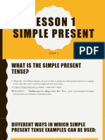 Lesson 1 Simple Present