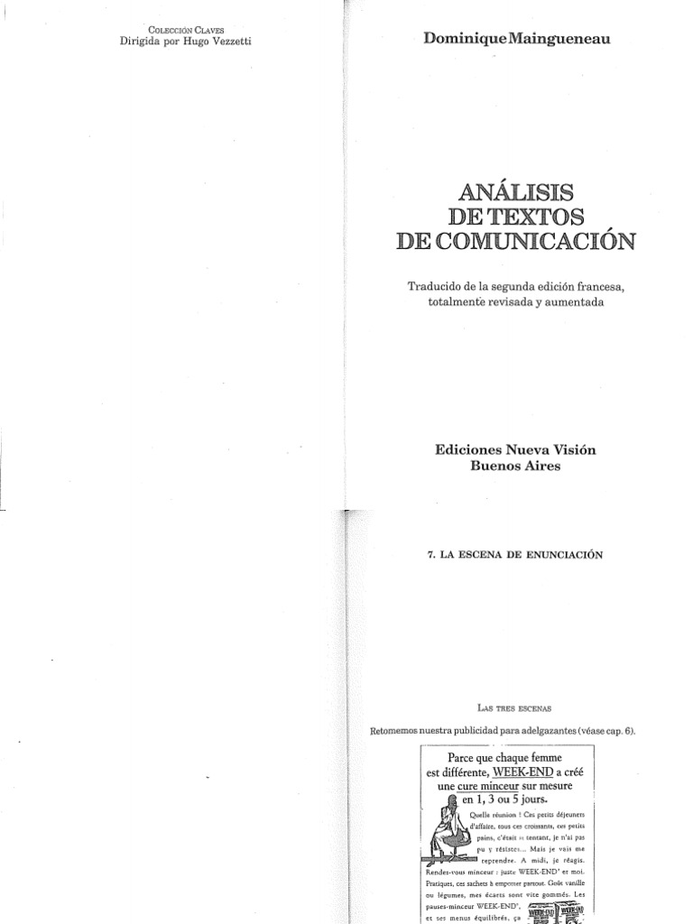 Maingueneau 2000 2009 an llisis de textos de comunicaci n cap