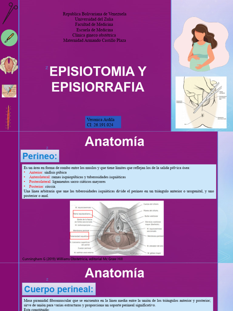 Episiotomía y Episiorrafia: Guía Técnica | PDF | Parto | Morfología ...