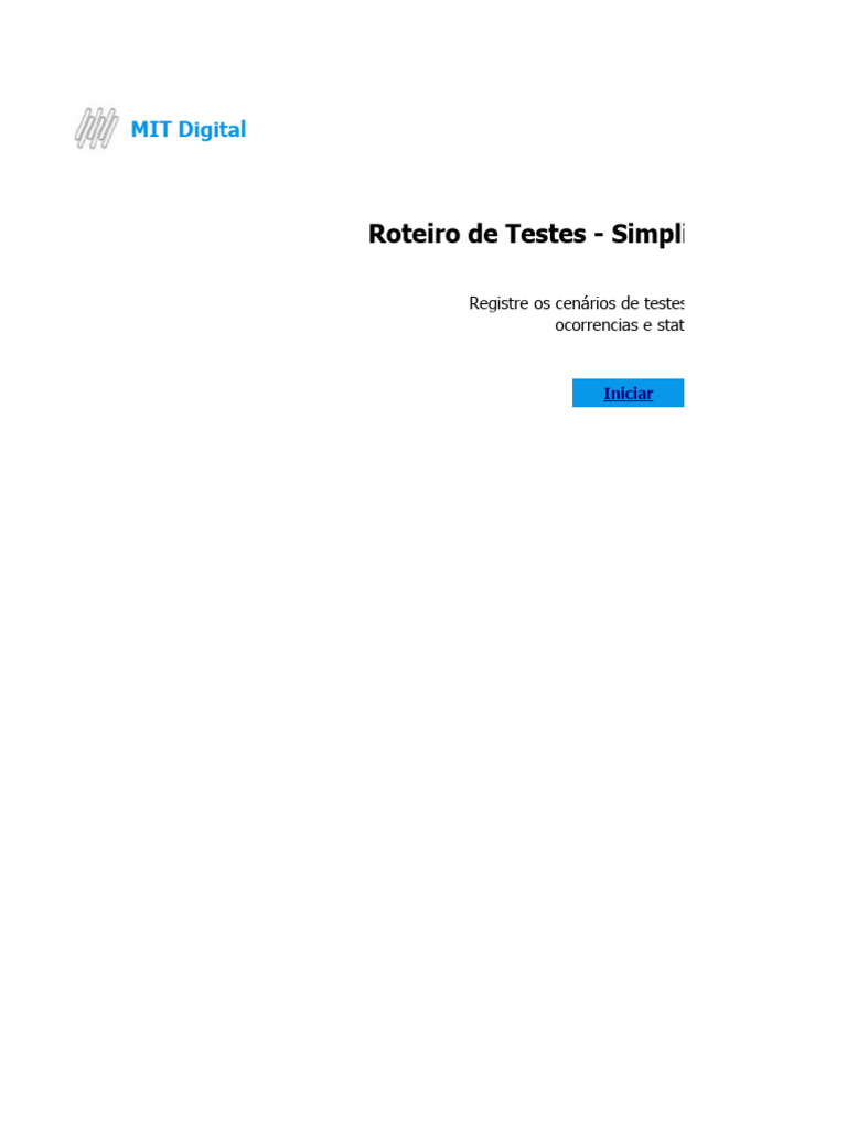 Roteiro De Testes Simplificado Mit045 Pdf