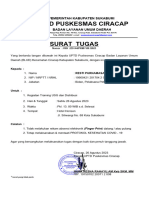 Uptd Puskesmas Ciracap Surat Tugas: Pemerintah Kabupaten Sukabumi Badan Layanan Umum Daerah