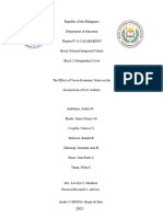 GROUP 3 Dominant Effects of Socio Economic Status On The Academic Performance of Students