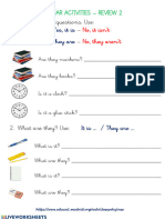 Yes, It Is Yes, They Are: Grammar Activities - Review 2