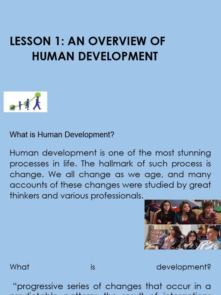 LESSON 1 AN OVERVIEW OF HUMAN DEVELOPMENT PDF Id Cognitive Development