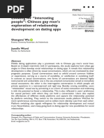 Looking For "Interesting People": Chinese Gay Men's Exploration of Relationship Development On Dating Apps