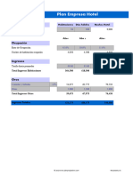 Plan de Negocio Hotel en Excel