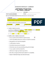 CUESTIONARIOS DE 8 AVO LENG Y LIT de II TRIMESTRE 1ER PARCIAL